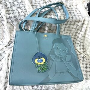 Alice In Wonderland Loungefly Blue Disney Purse Cute Flower Pansy